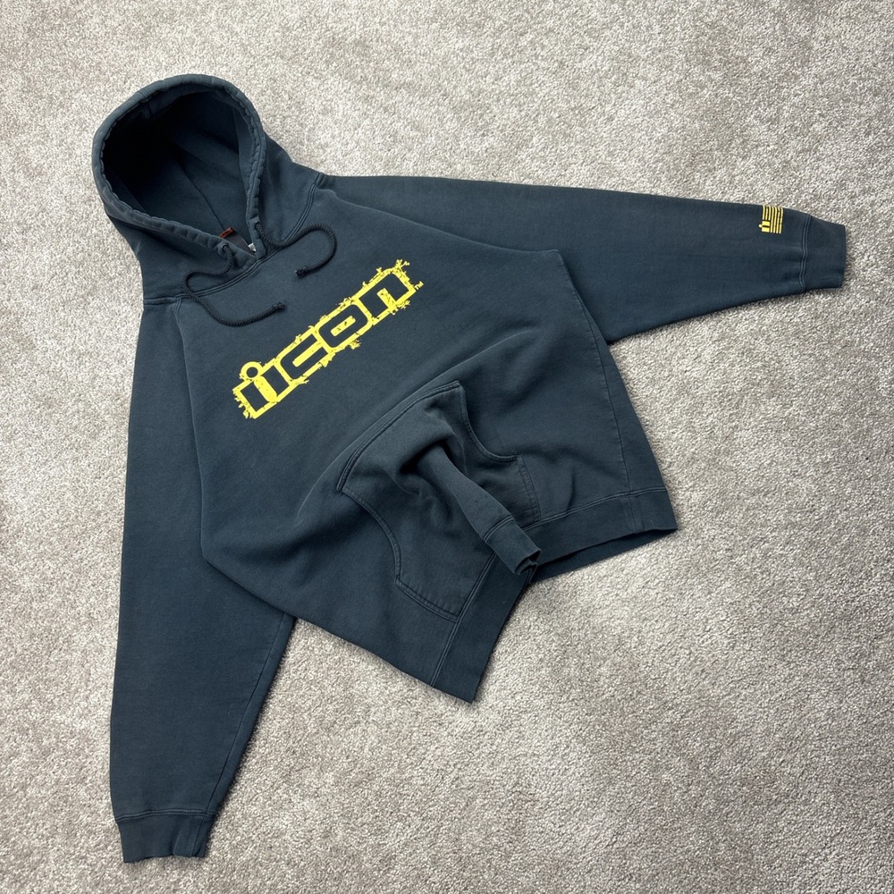 Vintage Y2K Icon Motosports Faded Hoodie XL